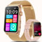 Marsyu 2025 Smartwatch Donna con ECG/HRV/Lipidi/Acido Urico/BMI/Sonno,1.57 HD 𝐆li𝐜𝐞𝐦𝐢𝐚 Orologio Fitness tracker con 24h Pressione sanguigna/Temperatura Corporea/Cardiofrequenzimetro (Oro Rosa)
