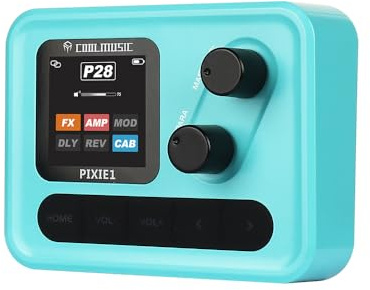 Pedal multiefectos de guitarra eléctrica con modelado de amplificador, simulación de gabinete IR, Looper, máquina de ritmos, interfaz de grabación USB OTG, salida de auriculares para práctica