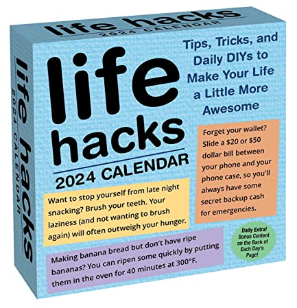 Life Hacks 2024 Day-to-Day Calendar: Tips, Tricks, and Daily DIYs to Make Your Life a Little More Awesome