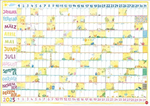Gabi Kohwagner: Mein Posterplaner 2025: Praktischer Wandplaner-Kalender mit fröhlichem Design der Münchner Grafikerin. Immer den Überblick mit dem Wand-Terminplaner 2025.