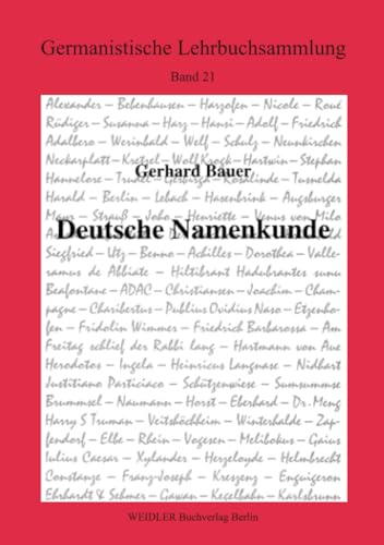 Deutsche Namenkunde (Germanistische Lehrbuchsammlung, Band 21)