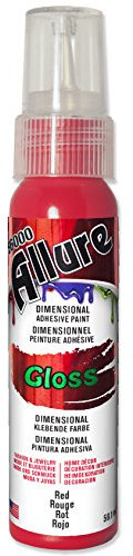 Eclectic E6000 Allure Gloss Red Dimensional Adhesive 3D Colorato Colla Vernice 59ml