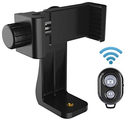 AFAITH Adattatore Universale per Asta Selfie Treppiede Monopod per iPhone 14 13 12 Pro Max 12 Mini 11 Pro Max XS 8 Plus e Altri Cellulari Incluso Telecomando Bluetooth
