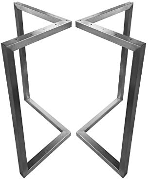 CHYRKA V-Tischkufe Edelstahl 201 30x30 Tischgestell Rahmentisch Kufengestell Tischuntergestell (720x500 mm - 1 Paar)