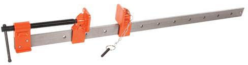 1200mm Expert Sash Cramp Clamp - Cast Iron Heads - Quick Adjust - Bright Drawn Serrated Steel Bar - Secure Work