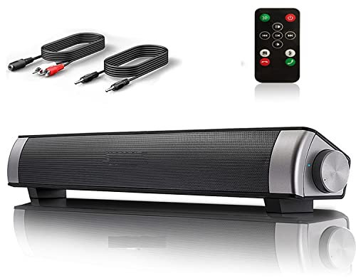 USB Wireless Soundbar Bluetooth 4.2, Wireless Stereo Subwoofer Surround Soundbox Speaker, Home Theatre Soundbar with Remote Control, TF Card for PC, Laptop, TV, Smartphone, Tablet, MP3.