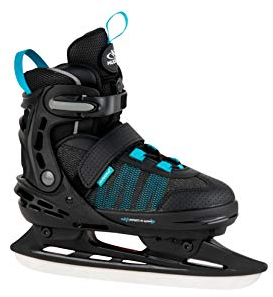 HUDORA Kinder & Jugendliche Allround Schlittschuh Comfort, Black, Gr. 29-34-Eislaufschuhe Ice Skates, schwarz, 29-34