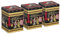 tea4chill 3 Stk Teedosen für losen Tee 100g, Gewürzdosen, Black Japanese, Metall, eckig mit Scharnierdeckel, 75 x 75 x 95mm (LxBxH)