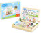 Peppa Pig Magnetische Holzpuzzle, Doppelseitiger Kreide und Magnettafel Kinder, Puzzle und Maltafel 100 Stücke, Pädagogisches Lernspielzeug Staffelei Spielzeug, Geschenke für Kinder