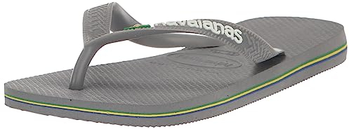 Havaianas - Brasil Logo, Infradito Iconiche, Comode E Resistenti, Strisce con la Bandiera Del Brasile E Suola Antiscivolo Con Strisce Colorate, Unisex Adulti