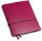 X17-A7 Notizbuch/Personal Organizer | 7mm dünn | violett; aus recyceltem Leder. Nachfüllbar. Notizheft (blanko) mit Doppeltasche, Made in Germany.