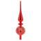 com-four® Cima dell'albero di Natale Lucida - Cima dell'albero di Natale in Vero Vetro per Natale - Cima dell'albero di Natale per L'Albero di Natale (31 cm - Rosso Allegro)