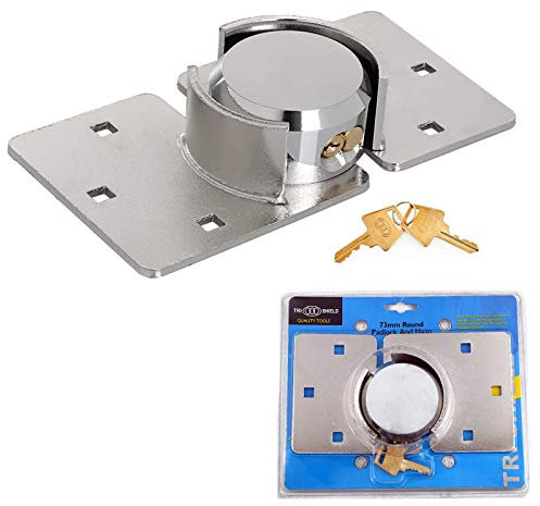 Luebel ® Heavy Duty Van Garage Shed Door Security Padlock & Hasp Set High Security Hasp Shackle Lock 73mm Steel B08MV47YBX