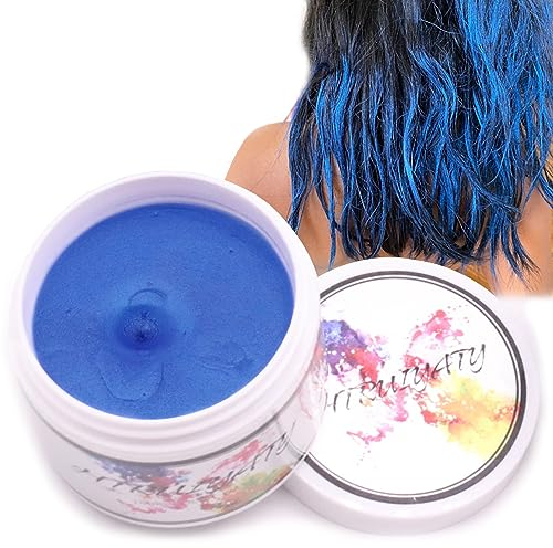 Blau Temporäre Haarfarbe Farbstoff Non-permanent DIY Haarfarbe Wachs Schlamm Washable Farbiges Haarfarbe Creme Für Party Cosplay Halloween