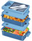 Doppellagige Lunch Box 2000ML, Brotdose mit 4 Behältern 2 Trennwände, Bento Box mit Besteck (Löffel und Gabel), Geeignet Für Mikrowelle und Spülmaschine, Brotdose Kinder Für Schule, Arbeit