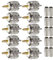 TUOLNK UHF Connector 10 Pack PL259 Male Plug Crimp Coax Adapter SO239 PL-259 Connector for RG316 RG179 Compatible with CB Ham Radio Antenna
