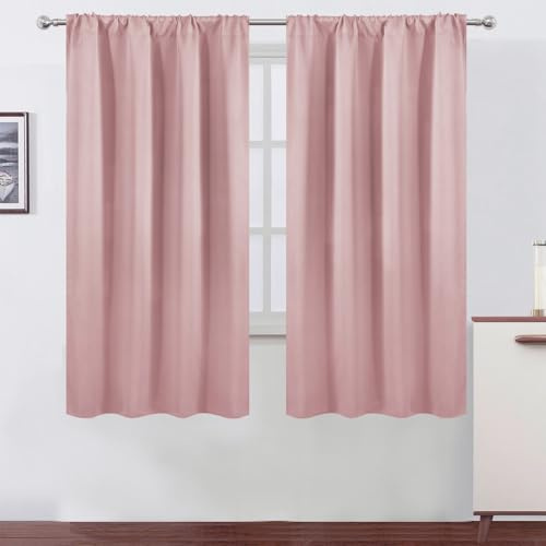LEMOMO Lot de 2 rideaux occultants à isolation thermique pour chambre à coucher Rose 106,7 x 160 cm