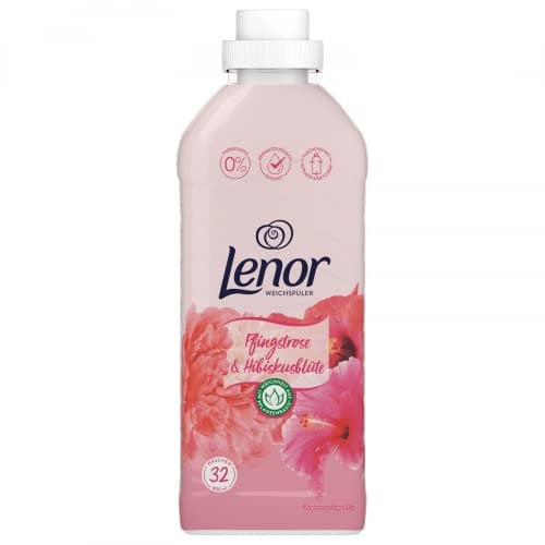 Lenor Ammorbidente peonie e fiori di ibisco – 32 lavaggi, 800 ml, per la migliore freschezza di tutti i tempi con morbidezza a base di piante