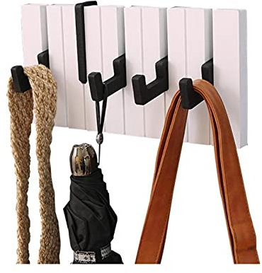 YIFEI2013-SHOP Wall-Mounted Coat Rack 1PC Piano Keyboard Hook Multifunctional Clothes Storage Holders Simple Hanger Clothes Hook Wall Hook Coat Racks Tools Coat Rack hooks (Color : 01)