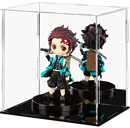 Ecoseao Acyrlic durchsichtige Display Box, mit Spiegelmontage Arbeitsplatten Würfel für Sammlerstücke, Vitrine für Actionfiguren, Sammlerstücke, Heimaufbewahrung (20cm x 15cm x 20cm)