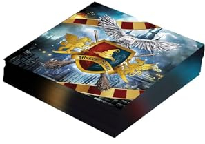 FIESTAS GUIRCA | 20 Serviettes de Magicien Jetables (16x16 cm) - Décoration de Table pour Fêtes d'Halloween et Magie - Idéal pour Événements de Magiciens - Multicolore