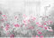 Runa Art Fototapete Blumenwiese Vintage Modern Vlies Wohnzimmer Schlafzimmer - Made in Germany - Grau Rosa 9564010c