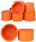 Unterputzdose 1-Fach, Hohlwanddose, Gerätedose, Schalterdose, Abzweigdose Orange Unterputz UP HW Ø 63mm 40mm Tiefe, Zum Einbau von Schaltern & Steckdosen, PK60 5st.