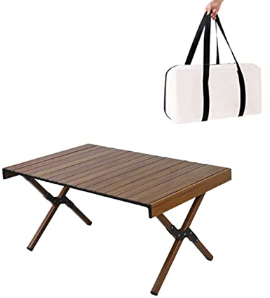 Campingtisch Klapptisch aus Alu, Campingtisch Faltbar Groß, Leicht Campingtische Tragbar Klappbar Aluminium Gartentisch mit Packtasche für Picknick Kochen Garten Wandern Reisen