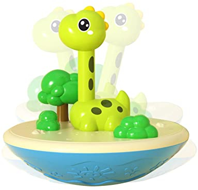 Povanjer Tummy Time Wobbler | Süßes Tier-Wackelspielzeug für den Bauch mit 9 Zwingen,Feinmotorik-Hand-Auge-Koordinationsspielzeug, Konzentrationstrainingsspielzeug für Kinder