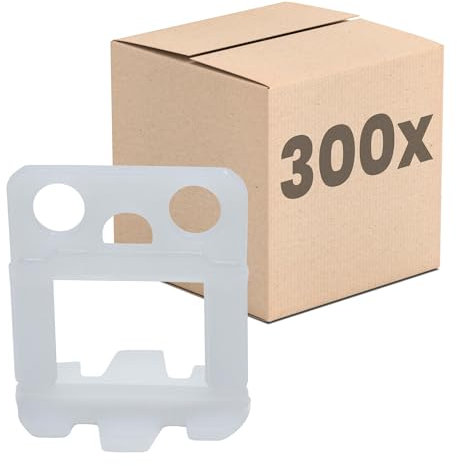 Dalsys Fliesen Nivelliersystem 2mm 300 Laschen, Verlegehilfe Set, Fliesenleger Werkzeug