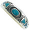 Indianerschmuck Herren Ring Sterling Silber Navajo Chip Inlay - Native Spring Türkis/Lapislazuli (57.0 (18.15))