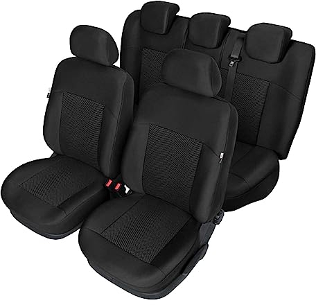 Saferide Autositzbezüge Autositzschoner Sitzbezüge Kompatibel mit VW Amarok Auto Sitzbezug Schwarz Autositzauflage Autositz Sitzauflagen Tuning Auto Zubehör Innenraum