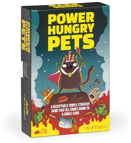 Exploding Kittens Power Hungry Pets: Strategic Card Game - Fun Family Board Game Night Adventure | Ages 7+ | 2-6 Players