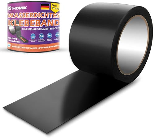 HOMIK Extremely Strong Waterproof Repair Tape | 10cm x 5m | UV Resistant | Outdoor & Indoor Adhesive Tape