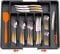 DAFFODILY® Organisateur de Tiroir Réglable pour la Cuisine - Rangement et Organisation de Cuisine, Rangement Cuisine, Idéal pour Vos Couverts de Table Range Couvert (Noir)