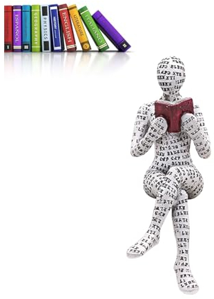 AIYONG Lesende Frau, Figur Deko für Regal, Kleine Lesende Frauen Geformte Skulptur, Abstrakte Lesefigur, Harz-Figur Innovative Skulpturen für Schlafzimmer, Bücherregal, Schreibtisch, Büro