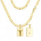 AMAR PRAGNA Goldkette Herren 585, Kette Herren Gold 50 cm, 925/585 - Herren Schmuck, goldene Herrenkette mit wundertätige medaille Jesus kette - christliche ketten - Halskette Herren