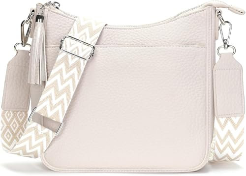 BAFMSREG Handtasche Damen Mittelgroß Umhängetasche Damen Groß Crossbody Bag Damen mit Vielen Fächern Veganes Leder Schultertasche