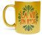 Fabulous Goldene Tasse aus verchromter Keramik - La Vie und Rose Vintage Luxus Retro Chic Französisch - 325 ml