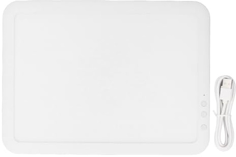 Wireless LED Light Box A4, Rechargeable Tracing Pad with 3 Colour Modes & 3500mAh Battery, Adjustable Brightness Light Board for Diamond Painting, Sketching, Drawing and Art
