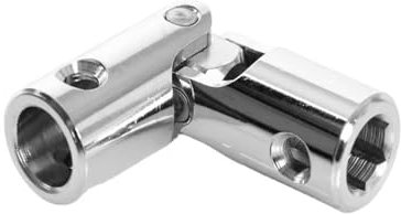 cyclingcolors cardan de volet roulant genouillère liaison manivelle tige acier nickelé, diamètre extérieur 16 mm forme 6 pans 7 mm x Ø 10 mm