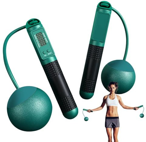Corde à sauter lestée - Corde à sauter numérique sans fil - Corde à sauter sans fil - Corde à sauter numérique sans fil pour studio, salle de sport, salon, chambre à coucher