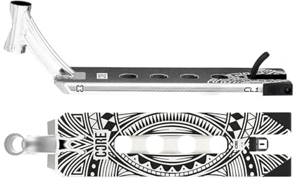 Core CL1 Stunt Scooter Deck 5 x 19 - Pro Lightweight Deck for Stunt Scooters & Custom Scooters, Grip Tape included, Perfect for Skatepark riding - Chrome
