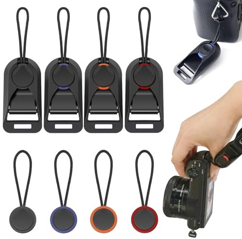 8 cinghie per fotocamera con chiusura rapida, sistema di fissaggio rapido, adattatore per cinghia della fotocamera, fibbia per fotocamera, sgancio rapido, kit per cinghia per fotocamera universale,