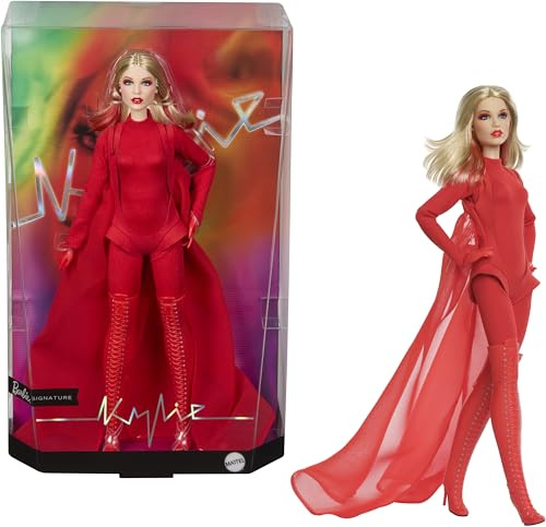 Barbie Barbie Music Series Kylie Minogue Kylie Minogue Signature Black Carictorian House Puppe zum Spielen der Barbie Puppen für Kinder ab 6 Jahren, Rot JBJ38