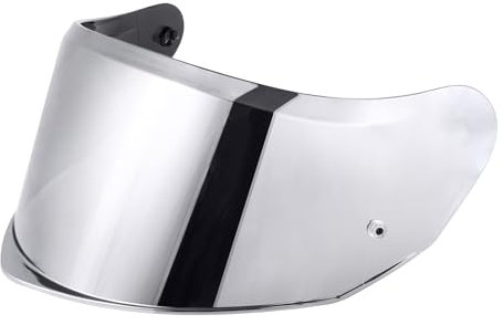 Visiera Casco per FF808 Stream II,Visiera del casco Lente Antigraffio Flip up Lente,Protezione per Il Vento del Motociclo,Casco Parabrezza Moto Visiera a Lente Integrale (Argento cromato)