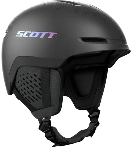 Scott Unisex Track Plus Skihelm, Granite Black-Holo Grey, 59-61CM