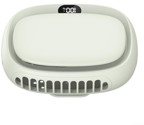 Ventilador de cuello colgante portátil de 1800 mAh, ventilador multifuncional para colgar en el cuello, ventilador de carga USB de 5 velocidades para hombres y mujeres, viajes, interiores y exteriores
