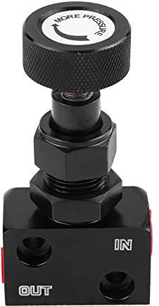 Ouitble Bremsventil, Bremsproportionalventil Universal Motorsport Brake Absperrventil DruckreglerBremsdosierventil Universal Motorsport Bremsenabsperrventil Druckregler (Schwarz)