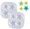 2 moldes de silicona de Navidad, molde de silicona en forma de estrella, reutilizables, moldes de resina para colgantes, jabones, manualidades, moldes epoxi